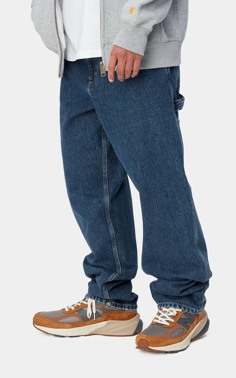 Carhartt WIP Single Knee Pant Smith Denim Stone Washed Blue - Image 5
