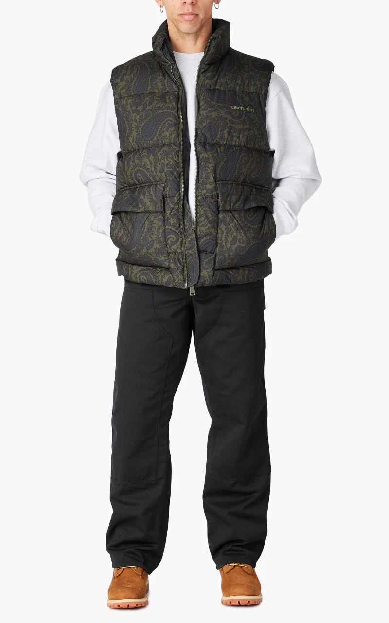 Carhartt WIP Springfield Vest Paisley Print Plant/Black - Image 2