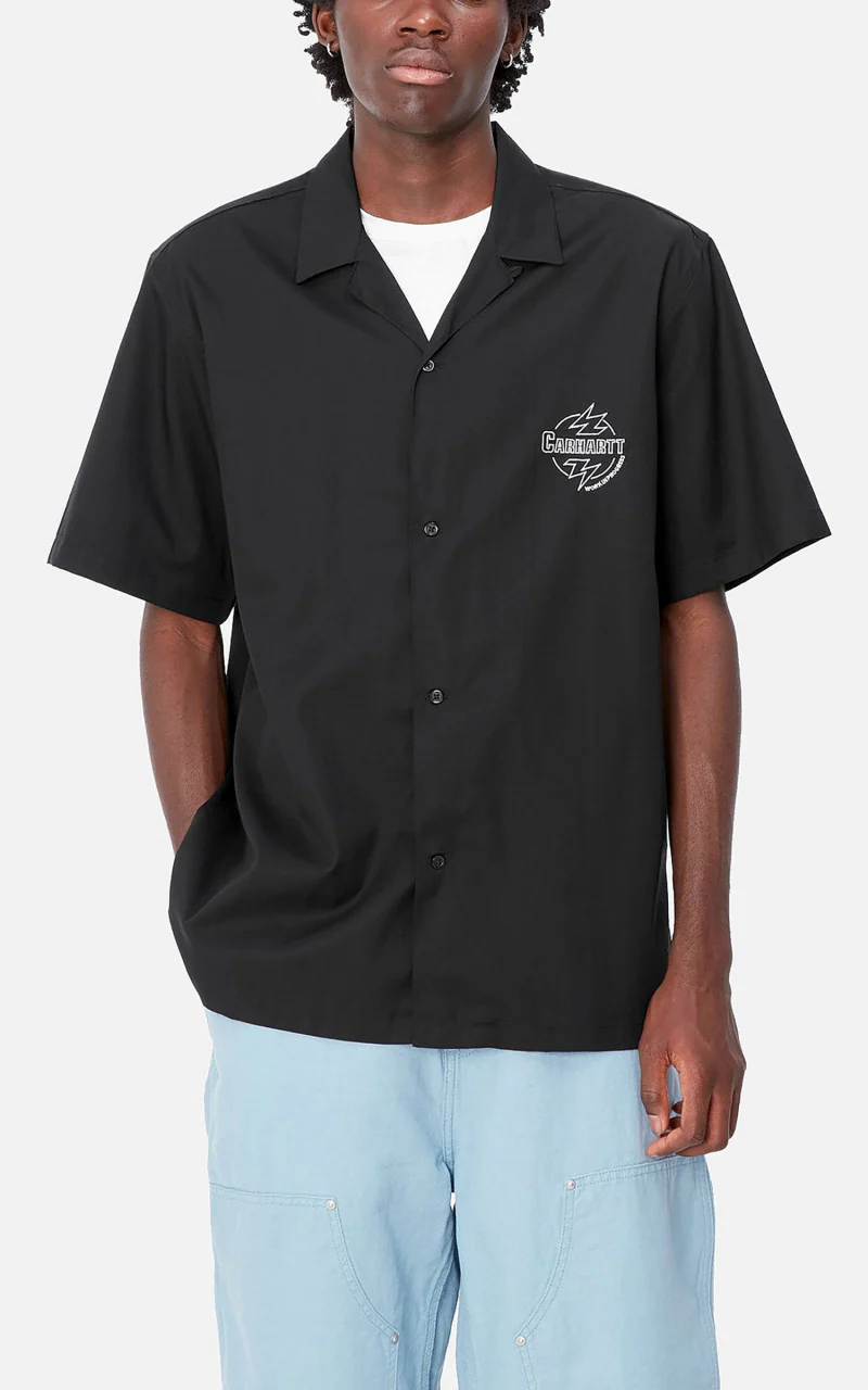 Carhartt WIP S/S Ablaze Shirt Black/Wax - Image 4