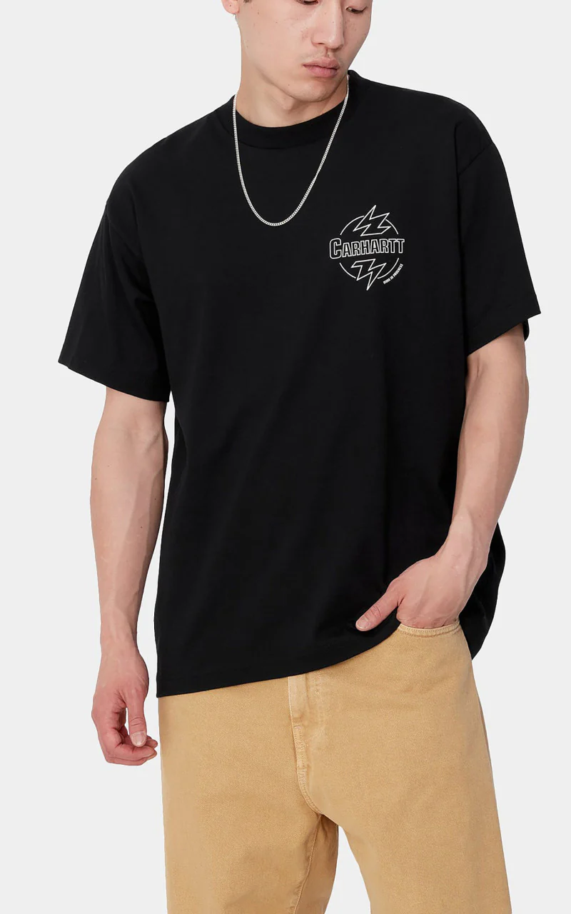 Carhartt WIP S/S Ablaze T-Shirt Black/Wax - Image 2