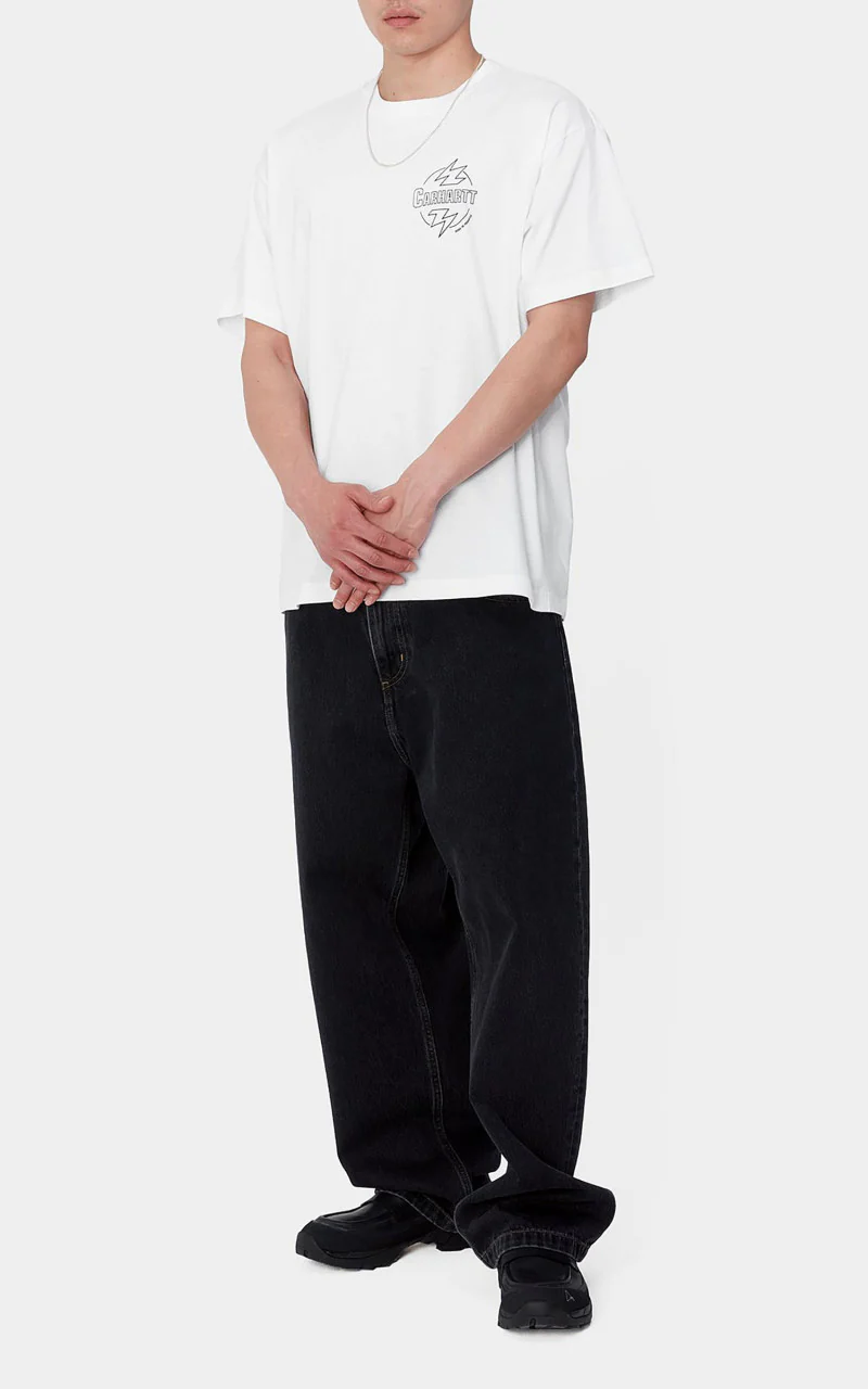 Carhartt WIP S/S Ablaze T-Shirt White/Black - Image 2
