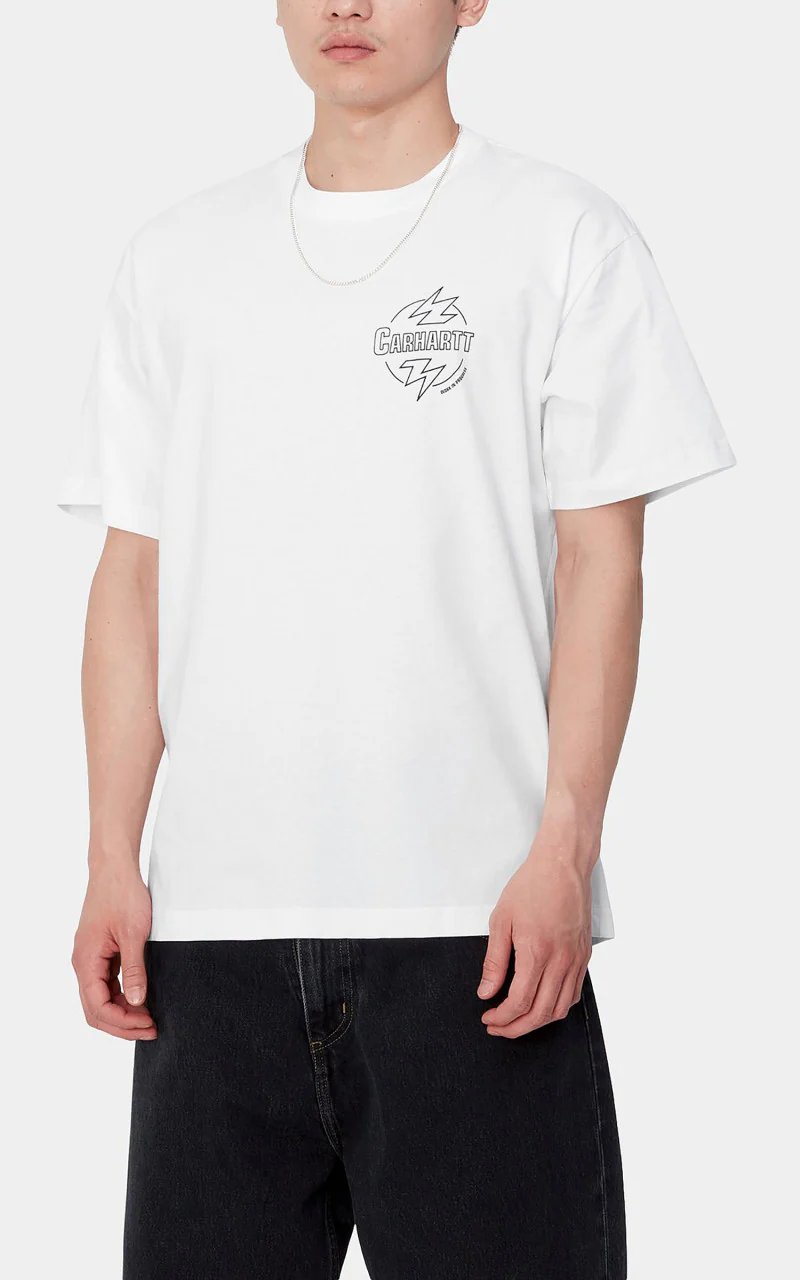 Carhartt WIP S/S Ablaze T-Shirt White/Black - Image 4