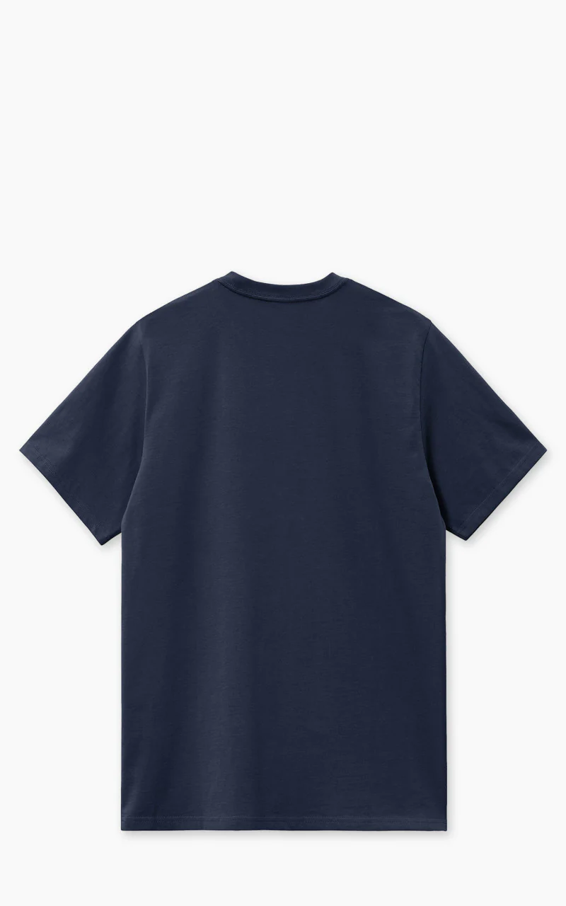 Carhartt WIP S/S American Script T-Shirt Air Force Blue - Image 3