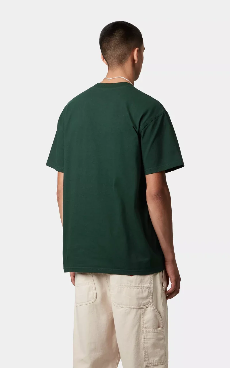 Carhartt WIP S/S American Script T-Shirt Conifer - Image 4