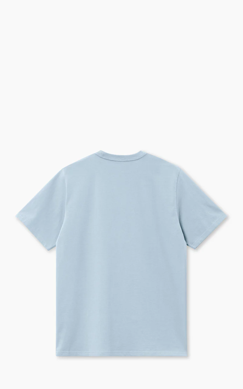 Carhartt WIP S/S American Script T-Shirt Frosted Blue - Image 3