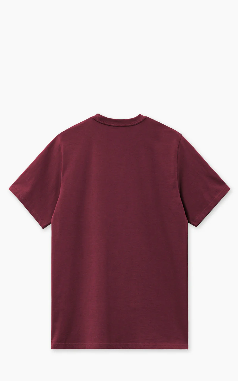 Carhartt WIP S/S American Script T-Shirt Malbec - Image 2