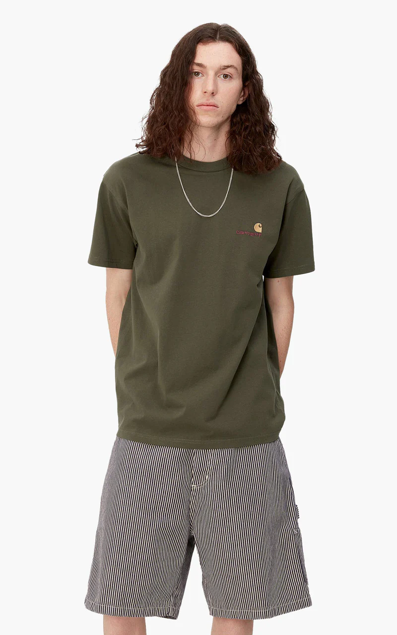 Carhartt WIP S/S American Script T-Shirt Plant - Image 2