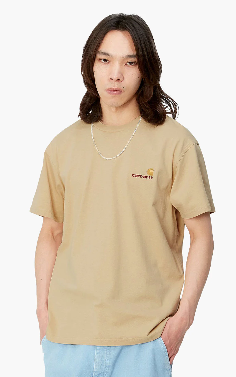 Carhartt WIP S/S American Script T-Shirt Rattan - Image 4