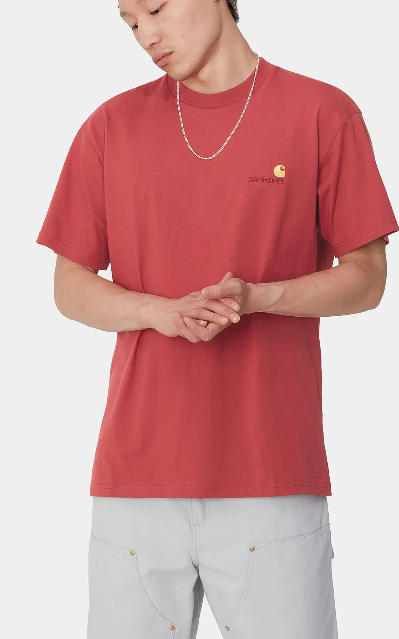 Carhartt WIP S/S American Script T-Shirt Tuscany - Image 4