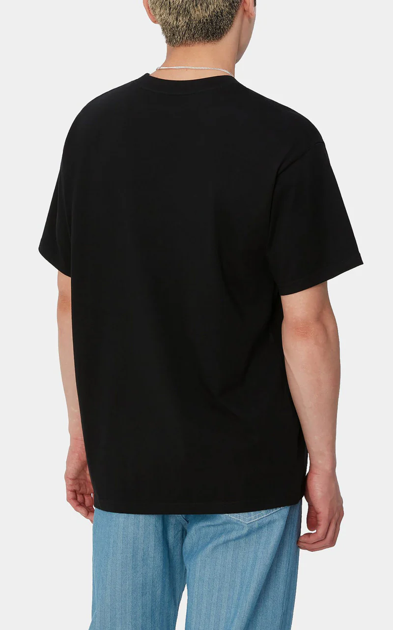 Carhartt WIP S/S Amour Pocket T-Shirt Black/White - Image 5