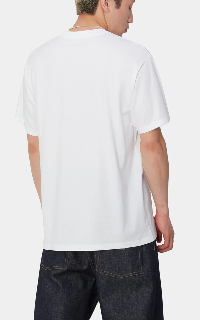 Carhartt WIP S/S Amour Pocket T-Shirt White/Black - Image 5