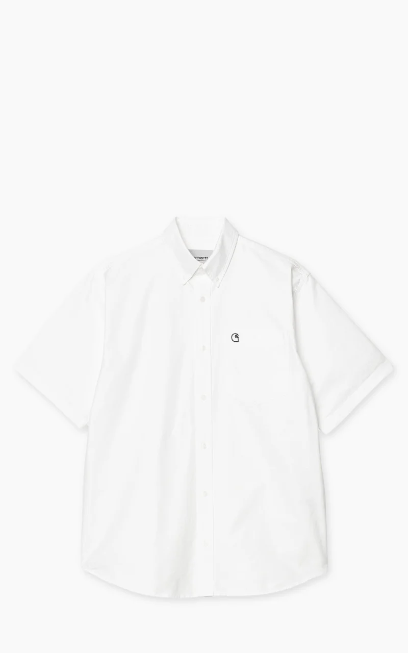 Carhartt WIP S/S Braxton Shirt White/Black