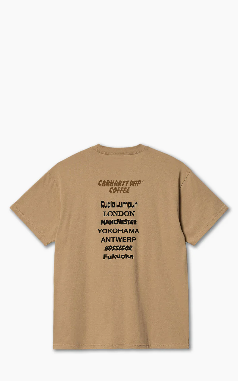 Carhartt WIP S/S Carhartt Wip Coffee T-Shirt Dusty H Brown - Image 2