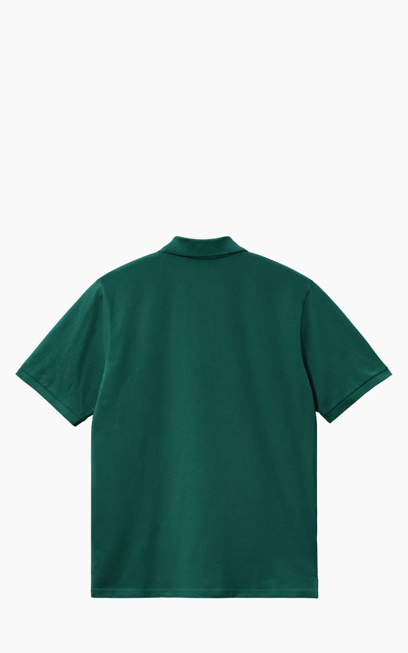 Carhartt WIP S/S Chase Pique Polo Chervil/Gold - Image 3