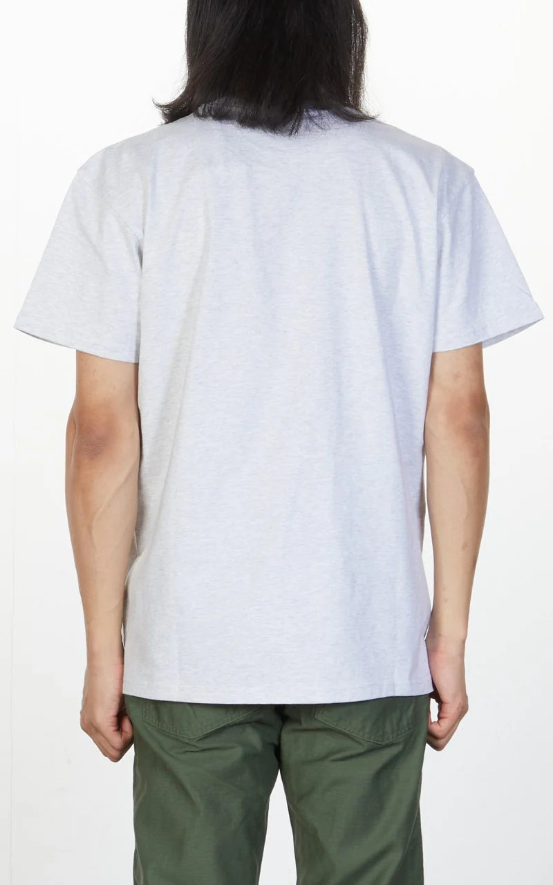 Carhartt WIP S/S Chase T-Shirt Ash Heather/Gold - Image 3
