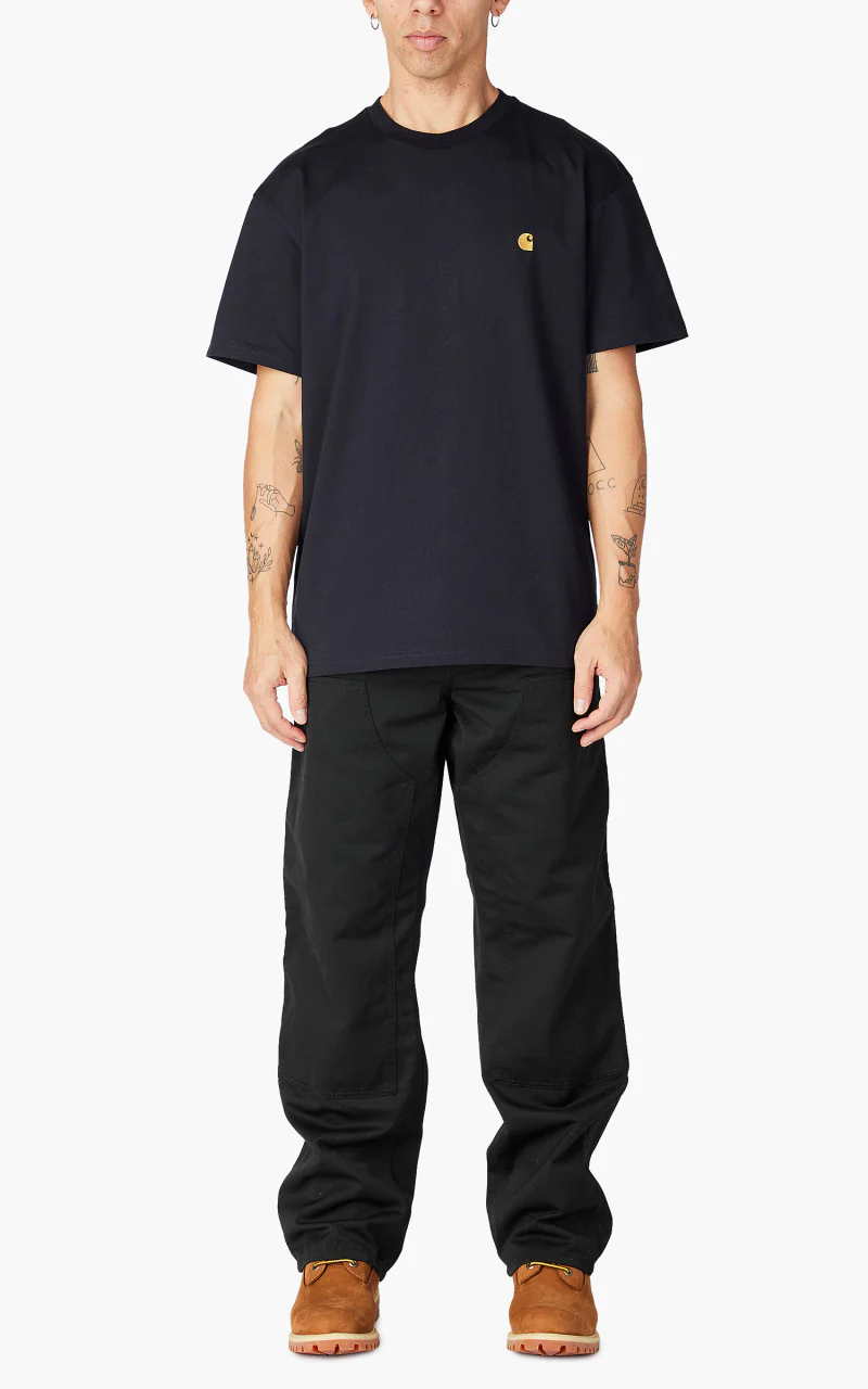 Carhartt WIP S/S Chase T-Shirt Blue/Gold - Image 2