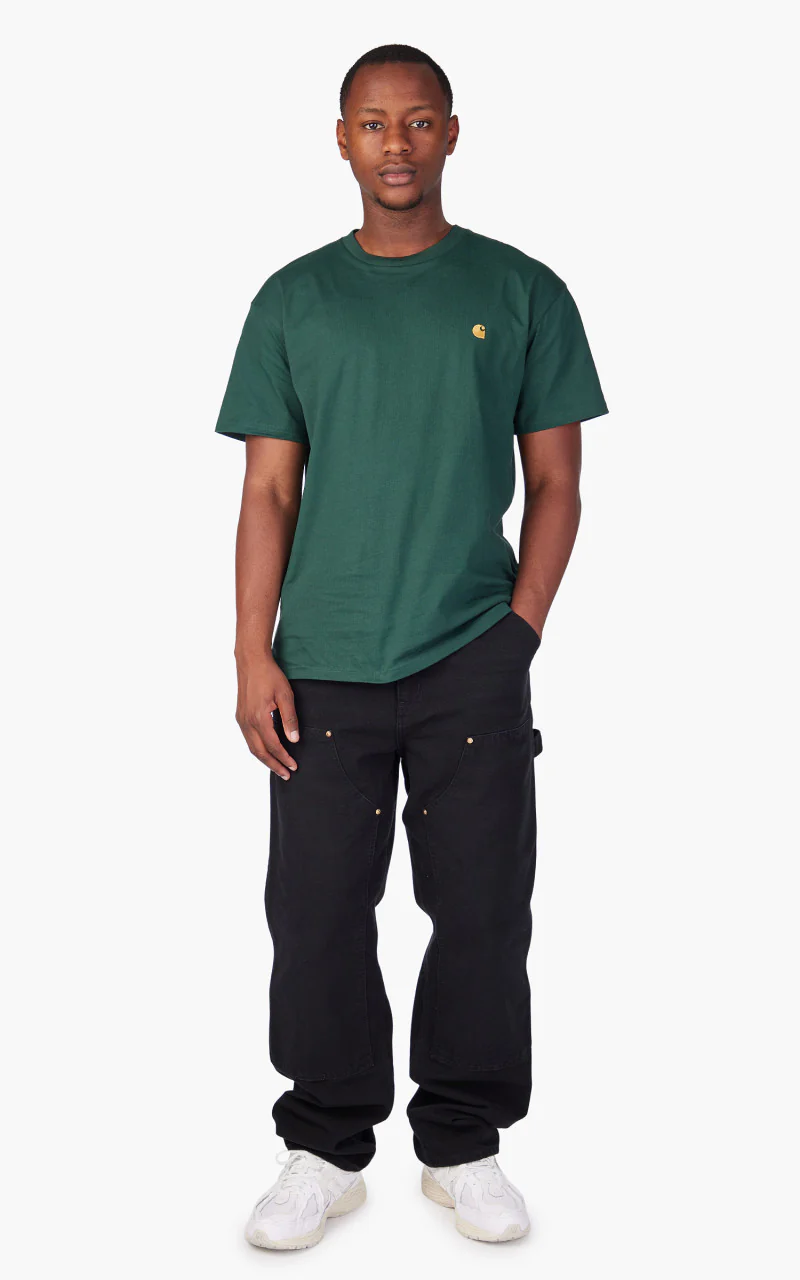 Carhartt WIP S/S Chase T-Shirt Discovery Green/Gold - Image 2
