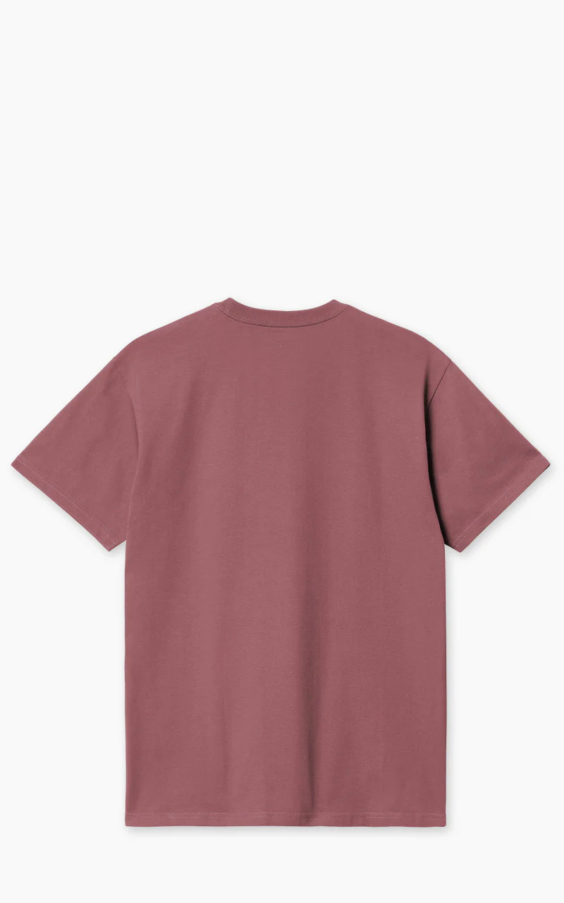 Carhartt WIP S/S Chase T-Shirt Dusty Fuchsia/Gold - Image 3