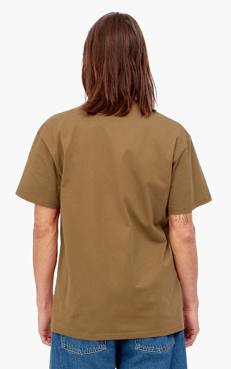 Carhartt WIP S/S Chase T-Shirt Hamilton Brown/Gold - Image 3