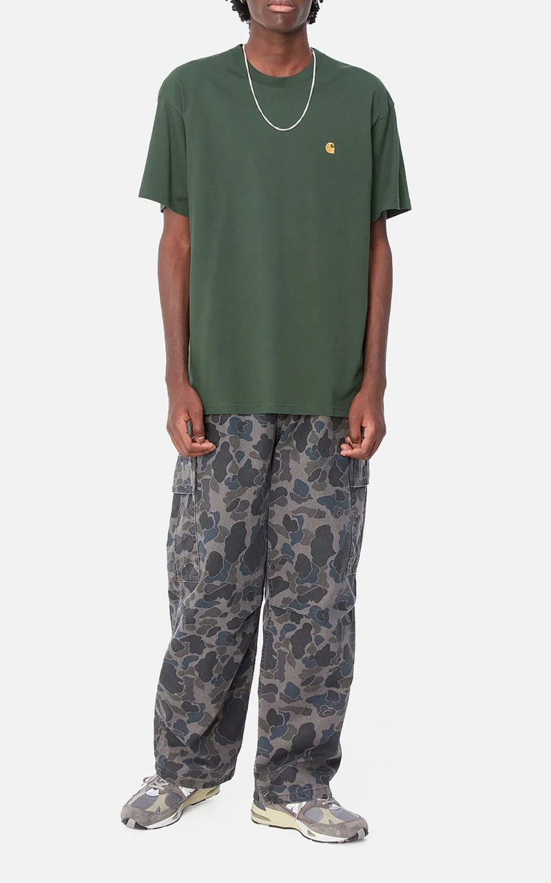 Carhartt WIP S/S Chase T-Shirt Sycamore Tree/Gold - Image 2