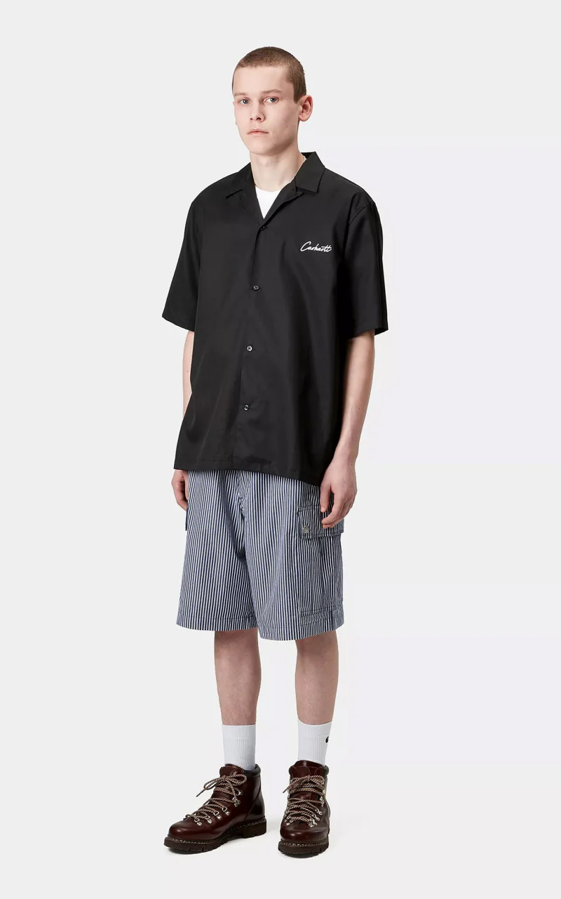 Carhartt WIP S/S Delray Shirt Black/White - Image 4