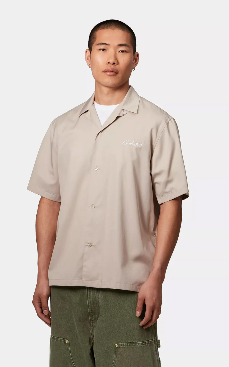 Carhartt WIP S/S Delray Shirt Fleur de Sel/White - Image 2