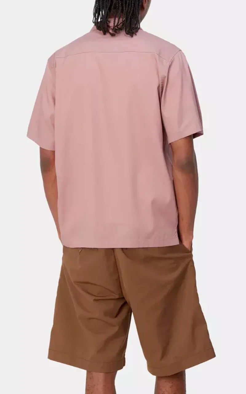 Carhartt WIP S/S Delray Shirt Glassy Pink/Black - Image 3