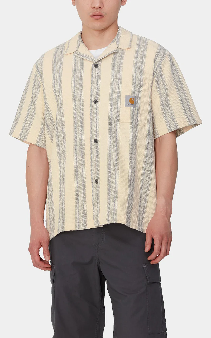 Carhartt WIP S/S Dodson Shirt Dodson Stripe/Natural - Image 4