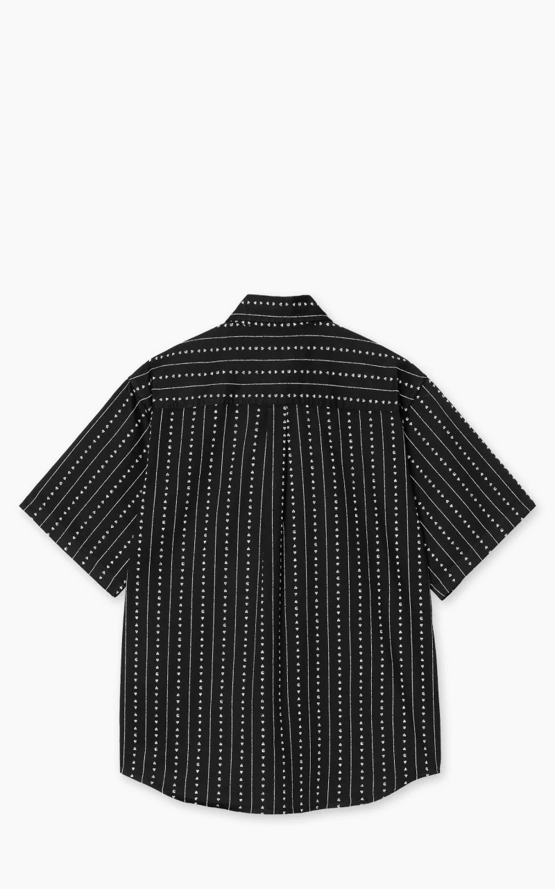 Carhartt WIP S/S Drewe Shirt Heart C Pinstripe Black/Natural - Image 2