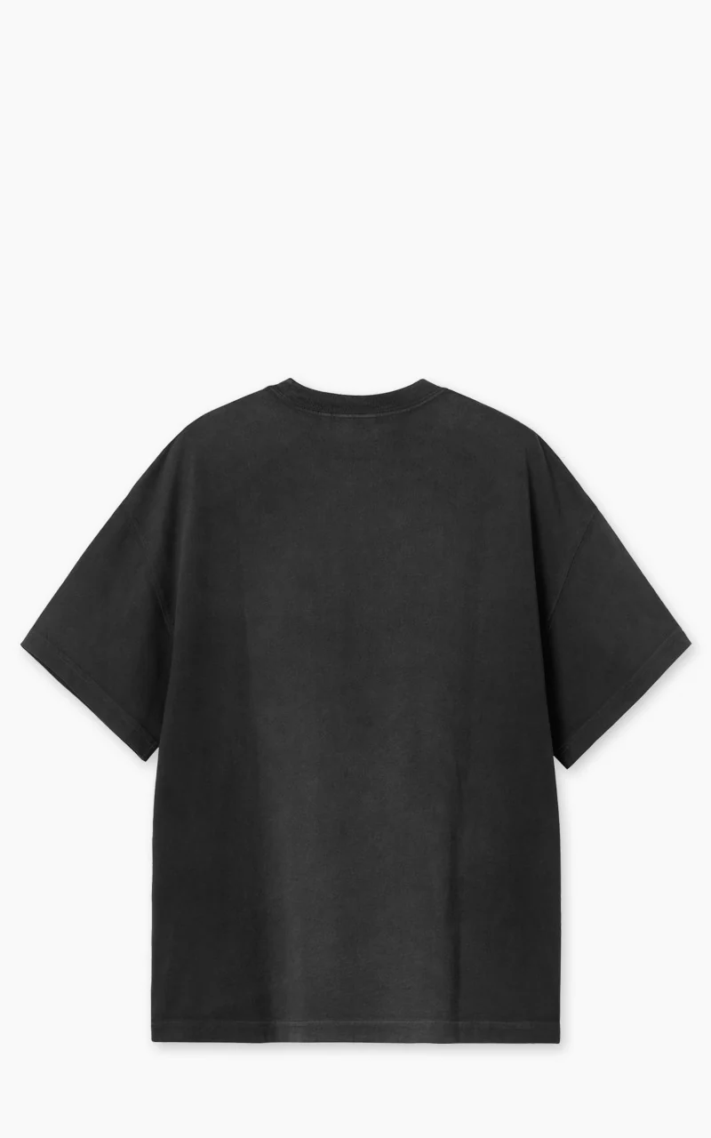 Carhartt WIP S/S Hudson Pocket T-Shirt Black Chalk Wash - Image 2