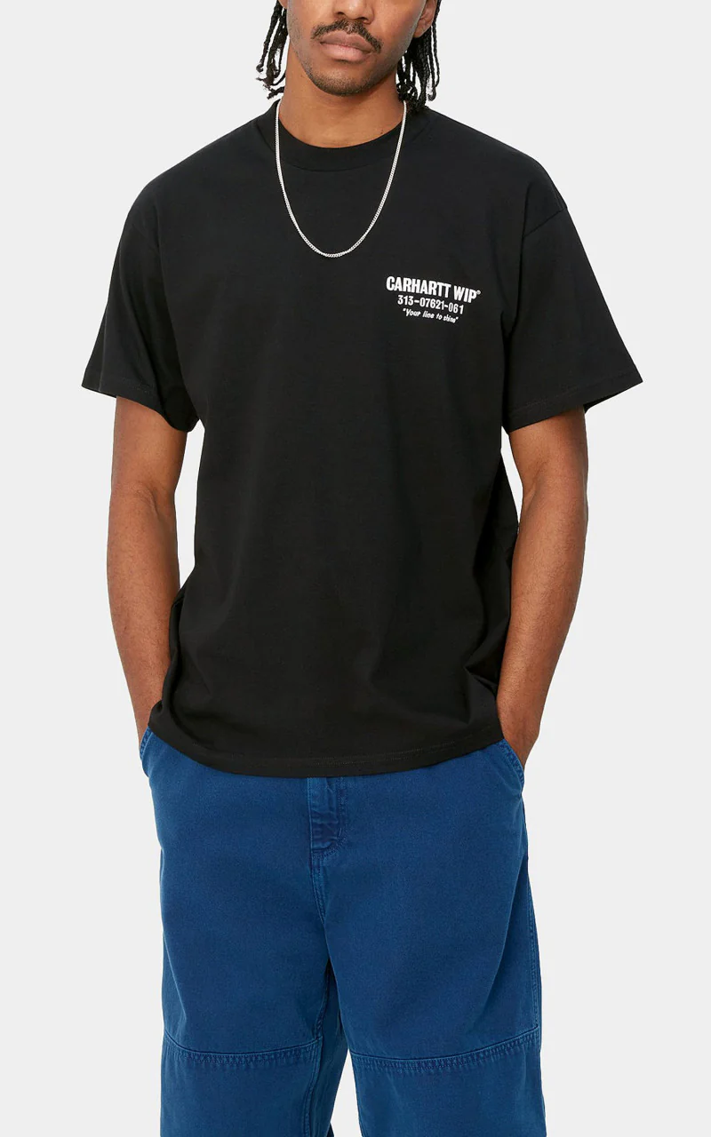 Carhartt WIP S/S Less Trouble T-Shirt Black/White - Image 2