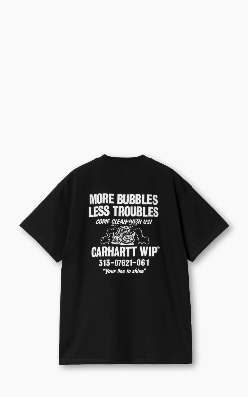 Carhartt WIP S/S Less Trouble T-Shirt Black/White - Image 3