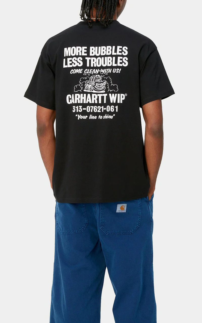 Carhartt WIP S/S Less Trouble T-Shirt Black/White - Image 5