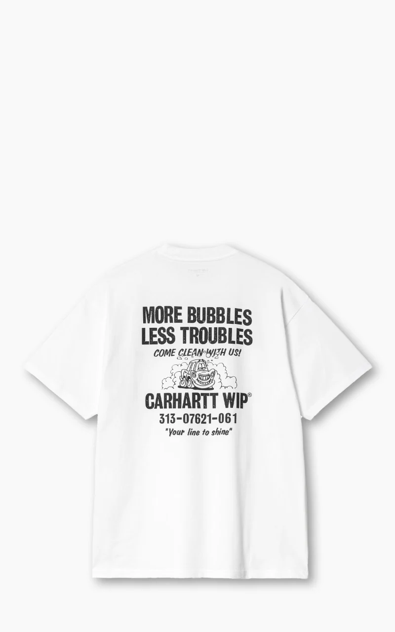 Carhartt WIP S/S Less Trouble T-Shirt White/Black - Image 3