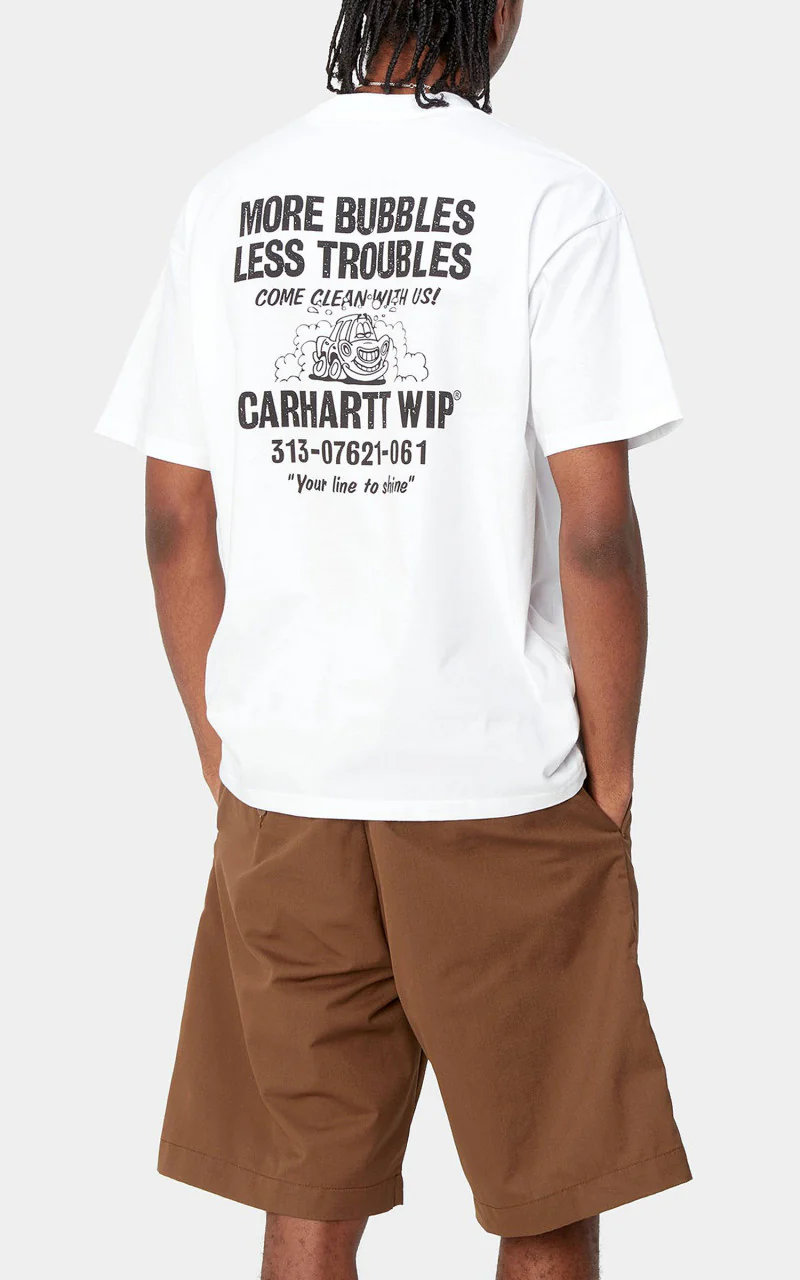 Carhartt WIP S/S Less Trouble T-Shirt White/Black - Image 5