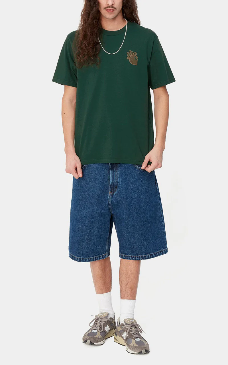 Carhartt WIP S/S Little Hellraiser T-Shirt Chervil/Brown - Image 2
