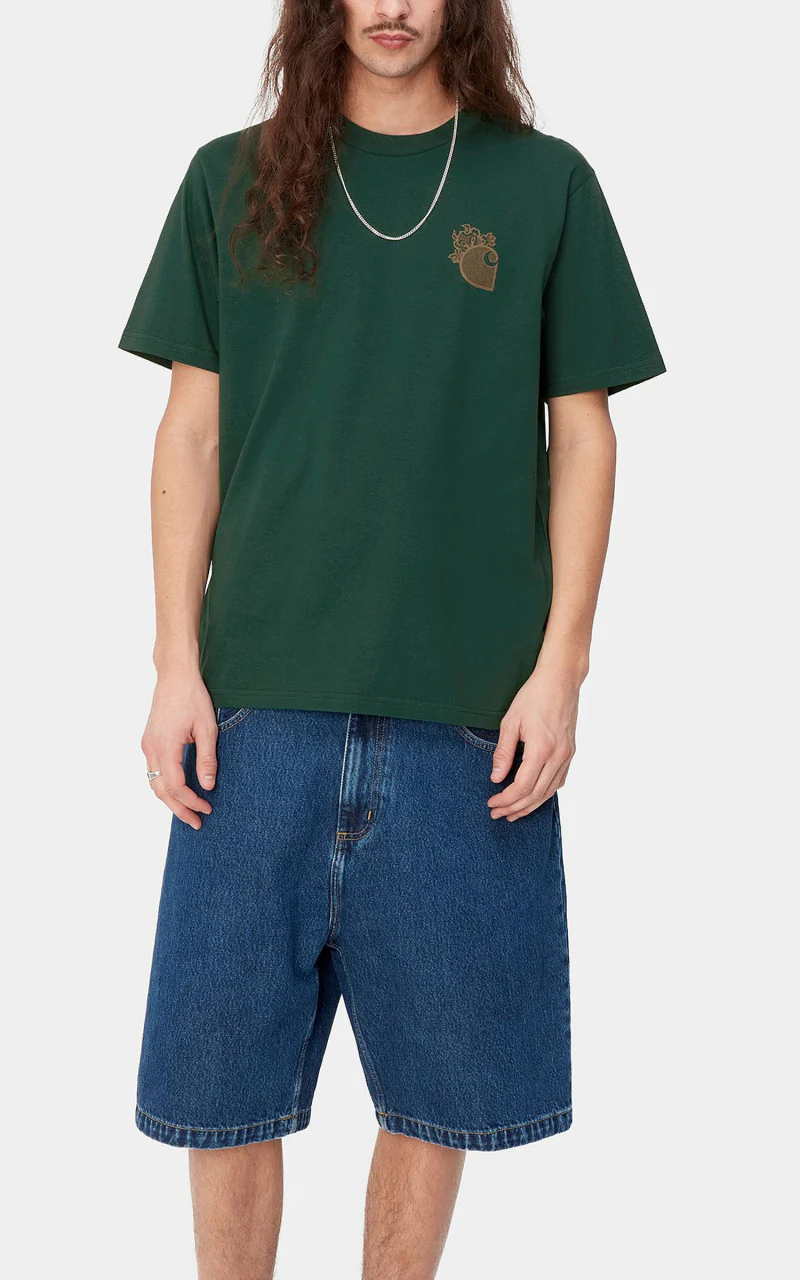 Carhartt WIP S/S Little Hellraiser T-Shirt Chervil/Brown - Image 3