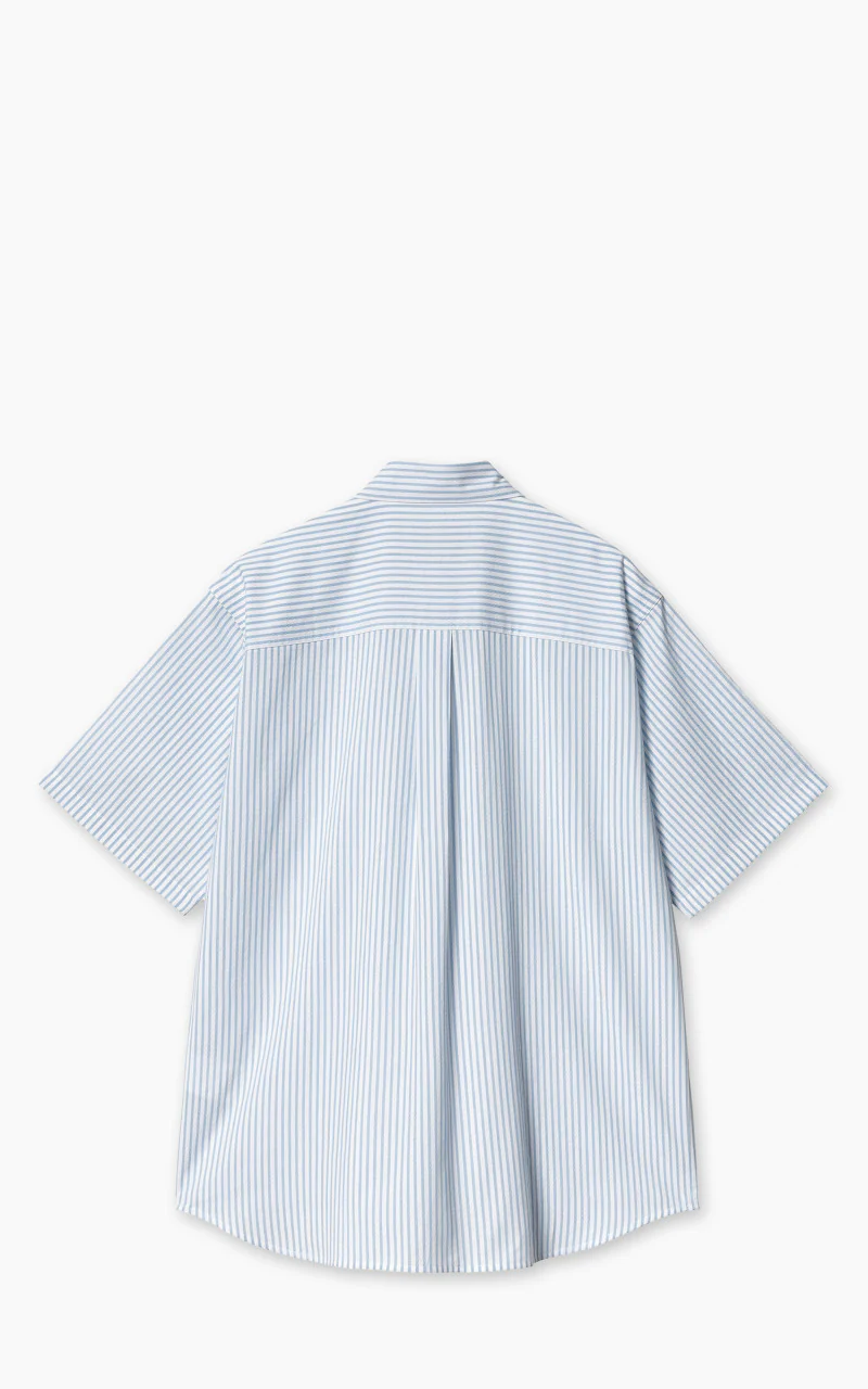 Carhartt WIP S/S Phelps Shirt Phelps Stripe Bluebird - Image 3