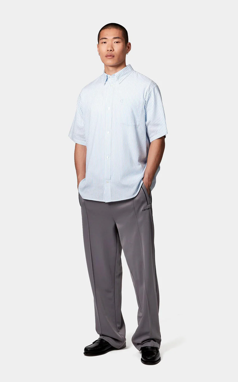 Carhartt WIP S/S Phelps Shirt Phelps Stripe Bluebird - Image 4