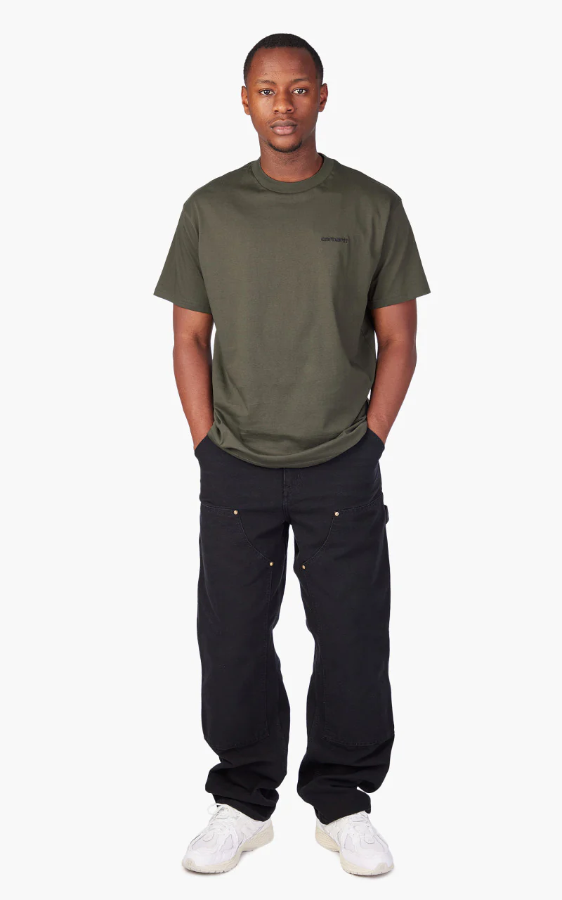 Carhartt WIP S/S Script Embroidery T-Shirt Cypress/Black - Image 2