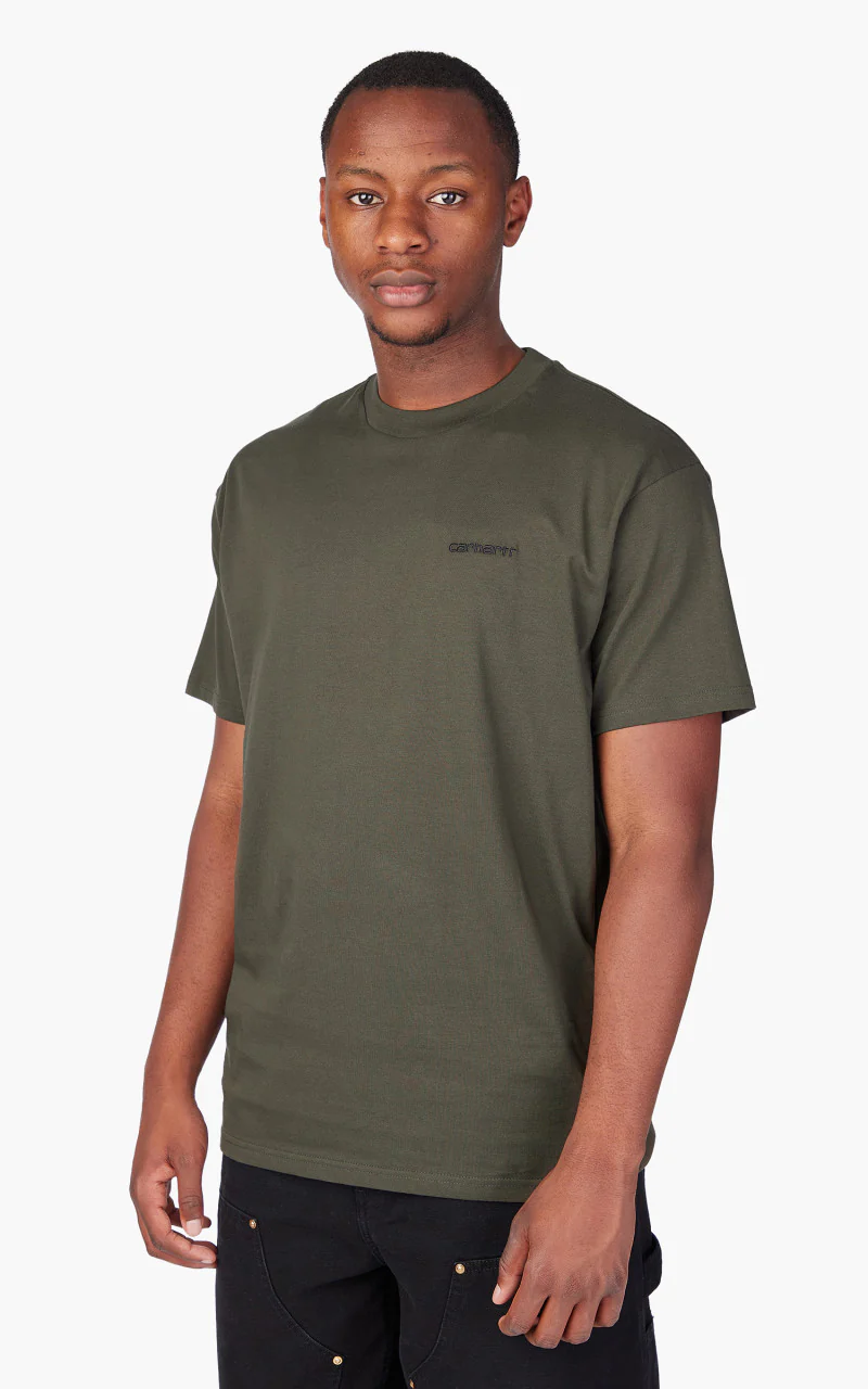 Carhartt WIP S/S Script Embroidery T-Shirt Cypress/Black - Image 4