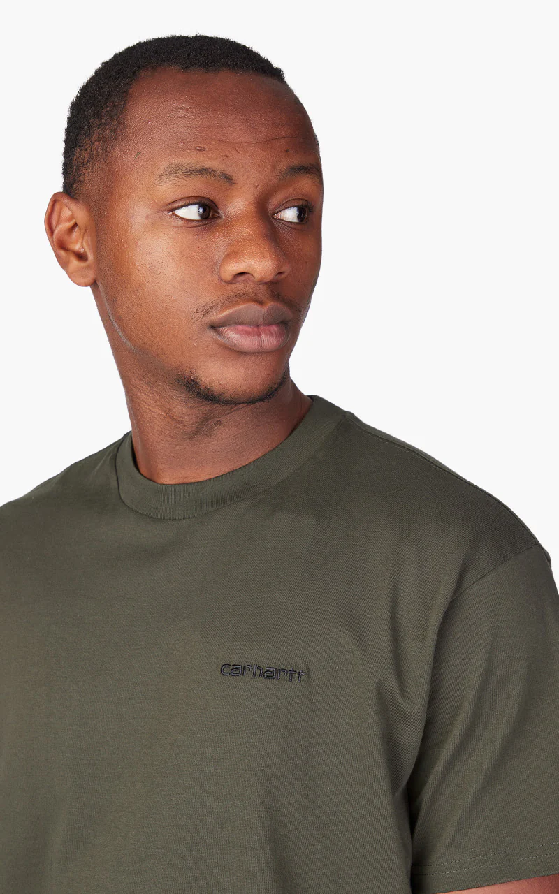 Carhartt WIP S/S Script Embroidery T-Shirt Cypress/Black - Image 5