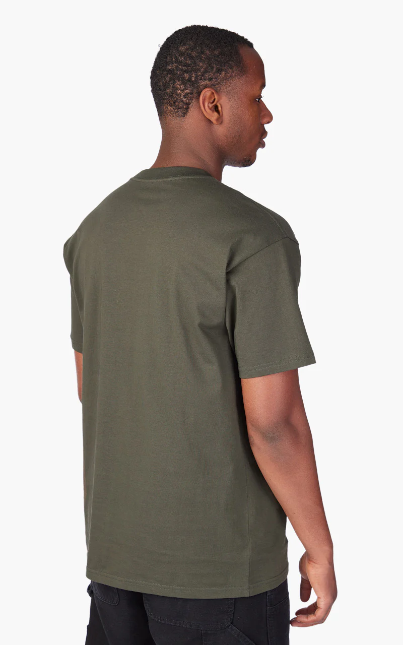 Carhartt WIP S/S Script Embroidery T-Shirt Cypress/Black - Image 6