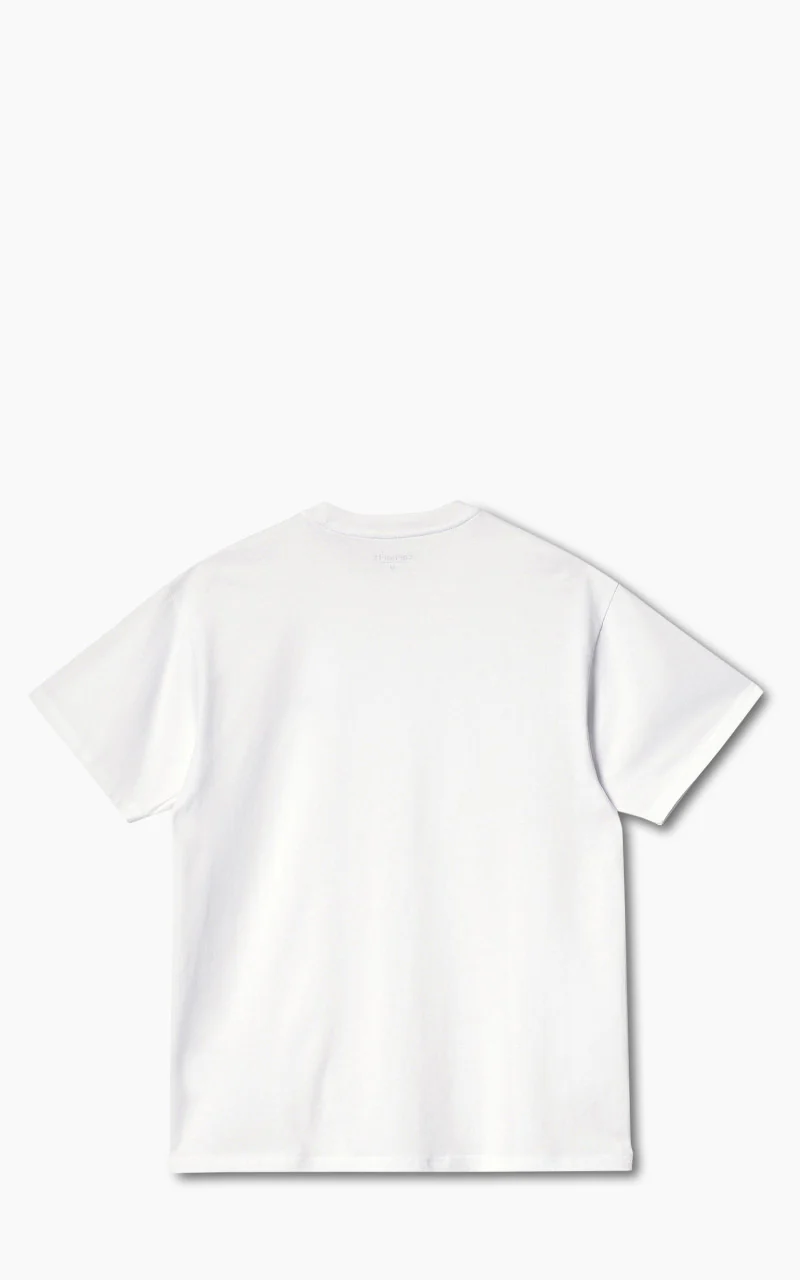 Carhartt WIP S/S Script Embroidery T-Shirt White/Black - Image 2