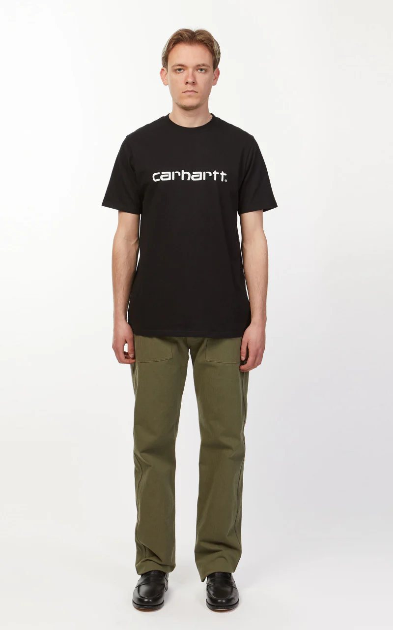 Carhartt WIP S/S Script T-Shirt Black/White - Image 2