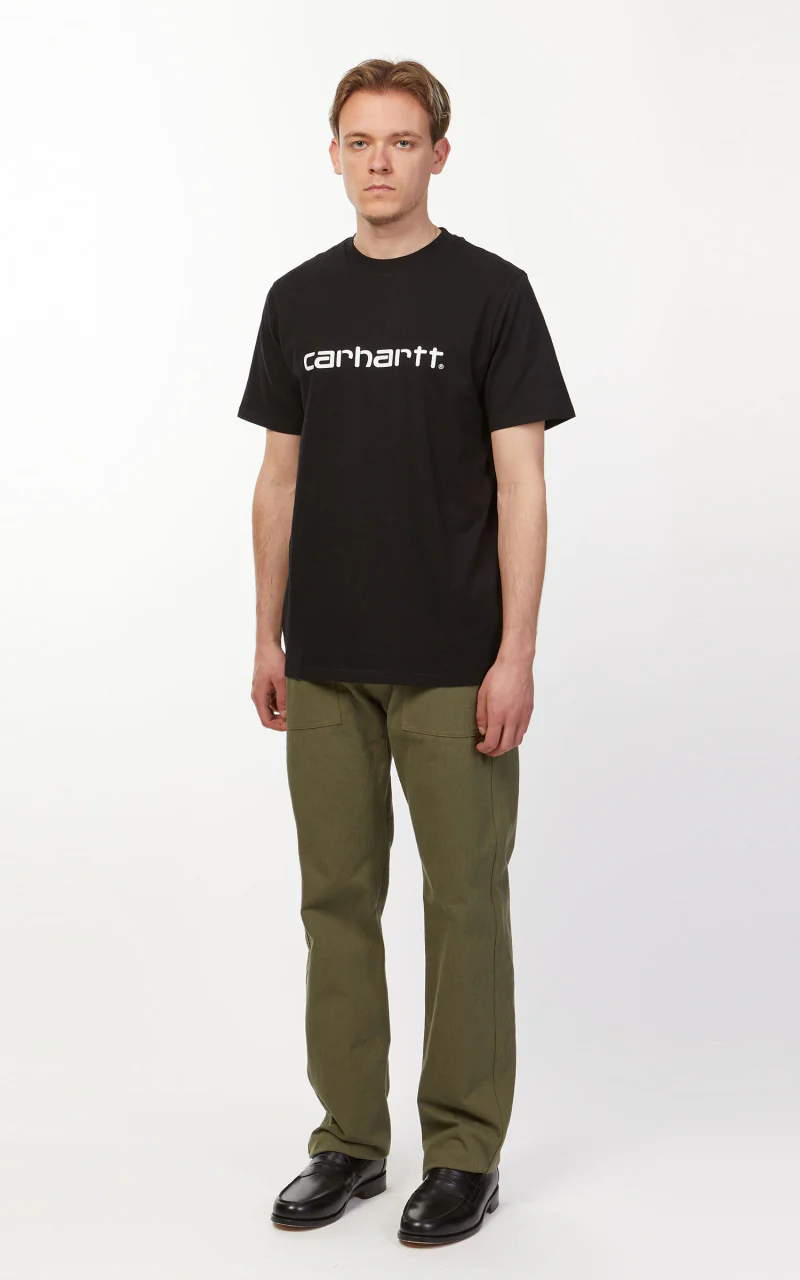 Carhartt WIP S/S Script T-Shirt Black/White - Image 3