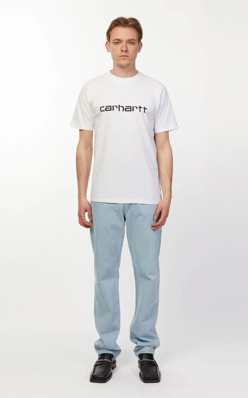 Carhartt WIP S/S Script T-Shirt White/Black - Image 2