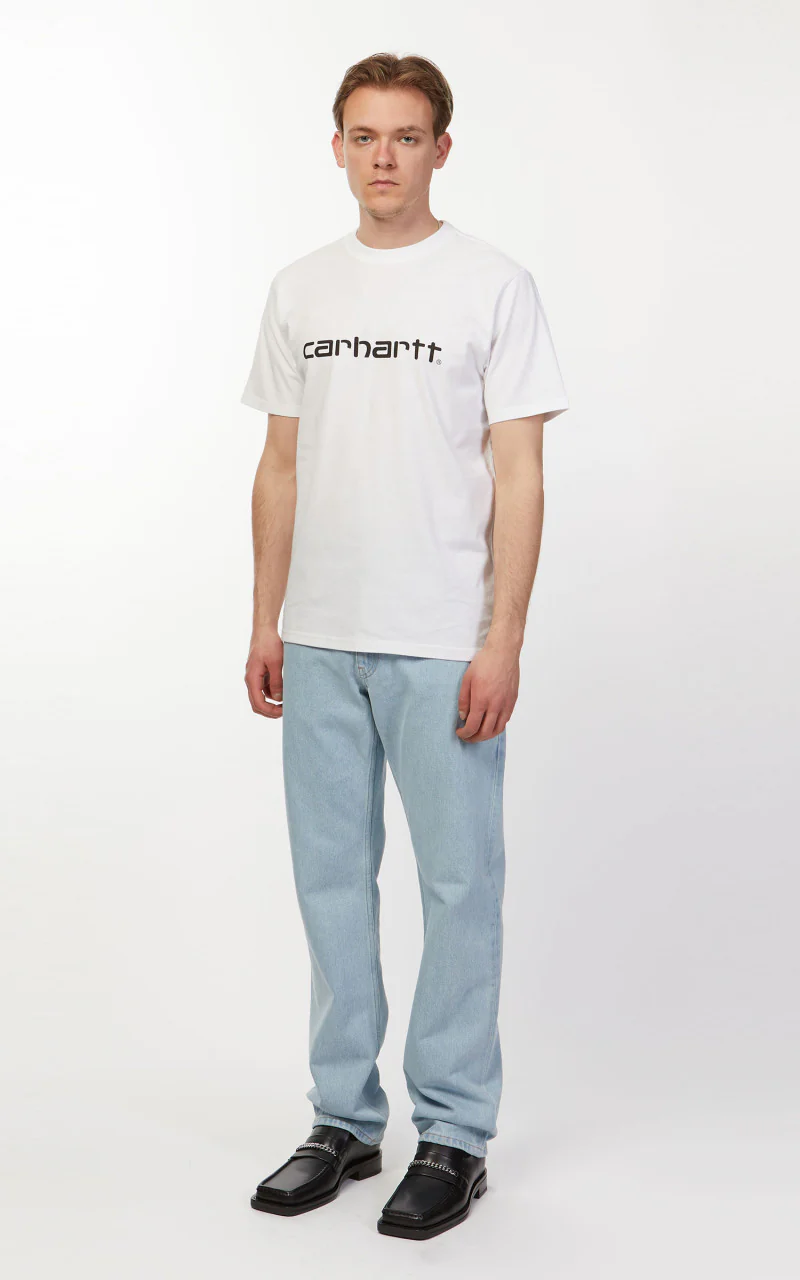 Carhartt WIP S/S Script T-Shirt White/Black - Image 3