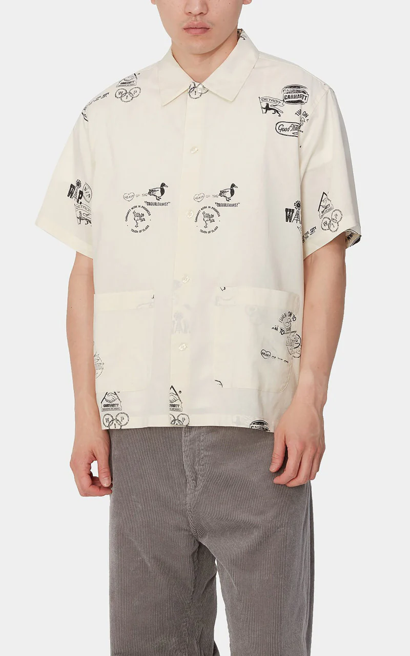 Carhartt WIP S/S Stamp Shirt Stamp Print/Wax - Image 4