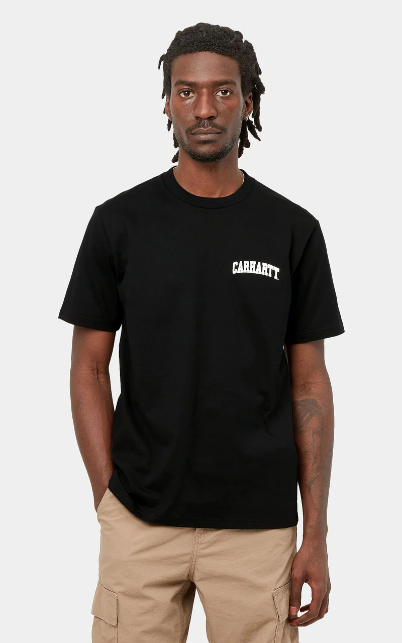Carhartt WIP S/S University Script T-Shirt Black/White - Image 2